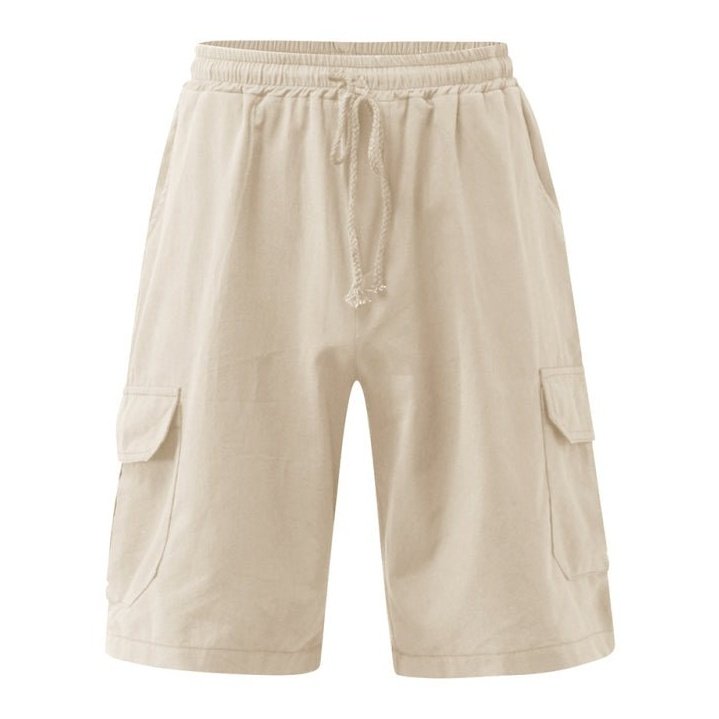 Linen Multi Pocket Shorts - www.SharpDuds.com