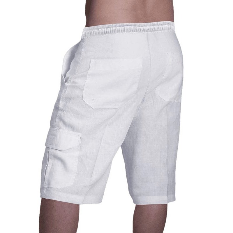 Linen Multi Pocket Shorts - www.SharpDuds.com