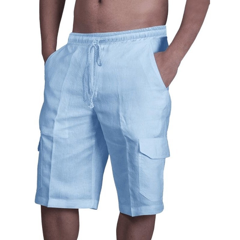 Linen Multi Pocket Shorts - www.SharpDuds.com