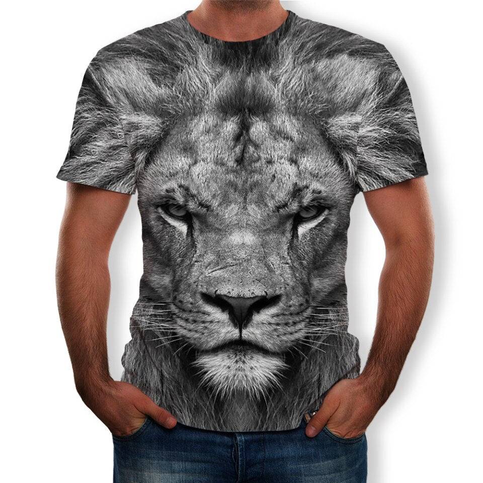 Lion Print 3D Tee - www.SharpDuds.com