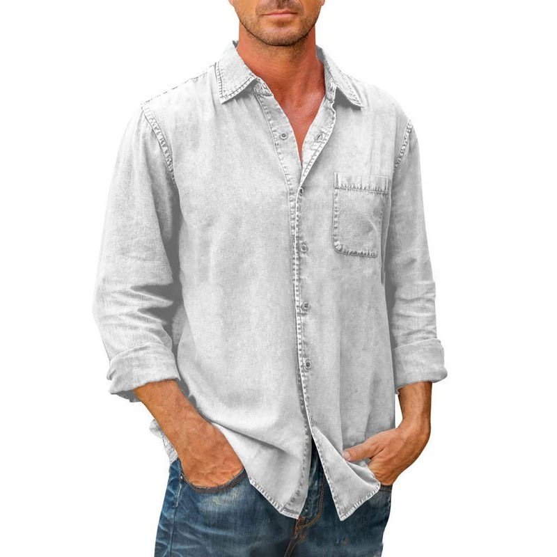 Long Sleeve Denim Shirt - www.SharpDuds.com