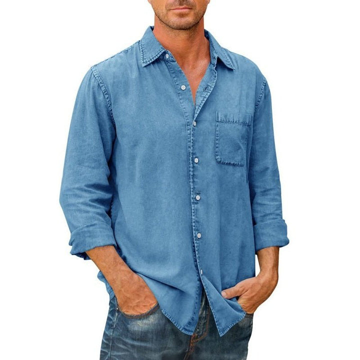 Long Sleeve Denim Shirt - www.SharpDuds.com