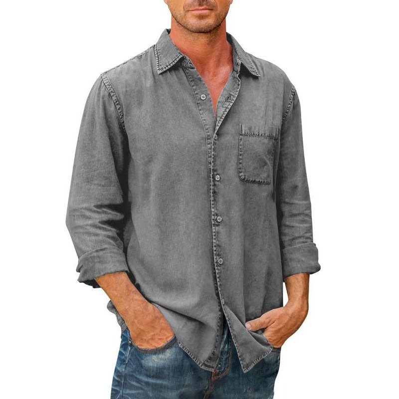 Long Sleeve Denim Shirt - www.SharpDuds.com