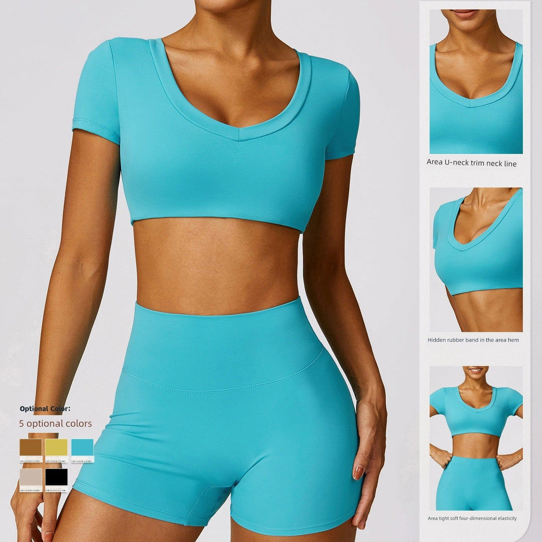 Long Sleeve Quick-Drying Running Fitness Two-piece Sports/ Yoga Suit - www.SharpDuds.com