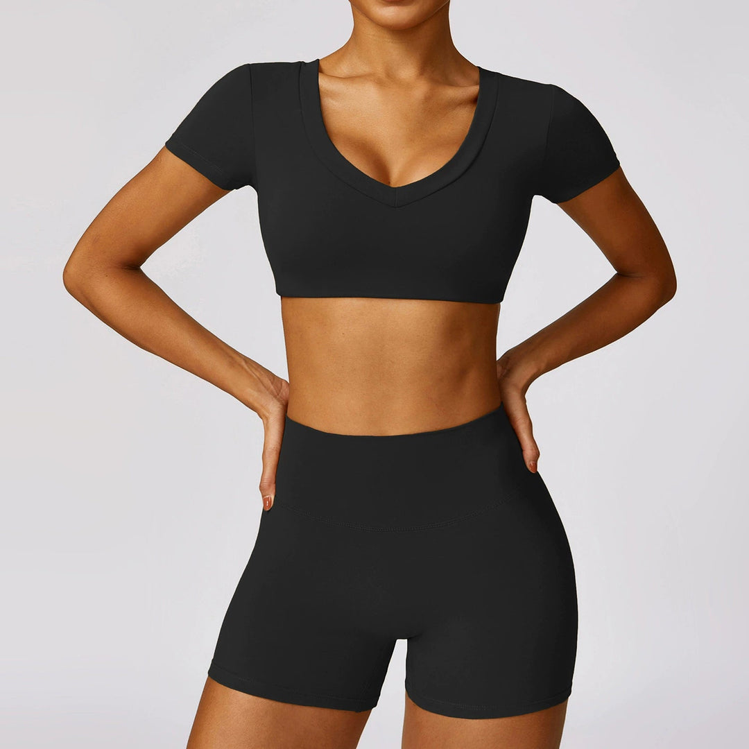 Long Sleeve Quick-Drying Running Fitness Two-piece Sports/ Yoga Suit - www.SharpDuds.com