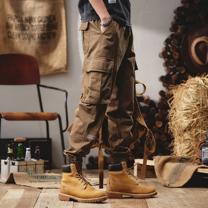 Loose Straight Heavy Cargo Pants - SharpDuds.com