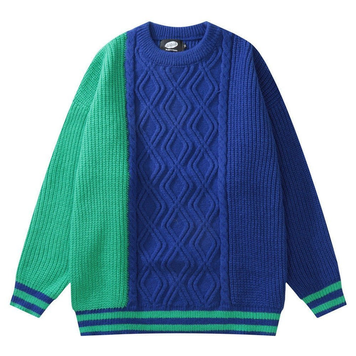 Loose Twist Knit Pullover Sweater - www.SharpDuds.com