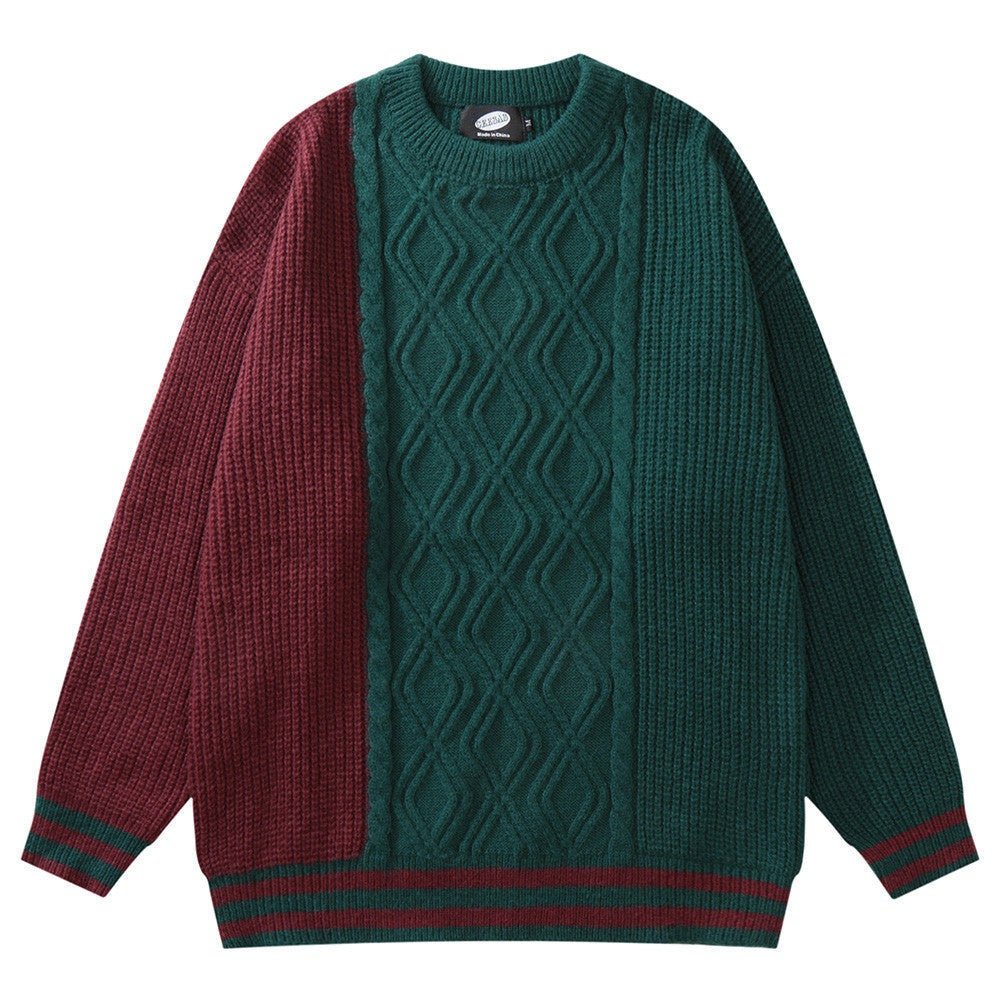 Loose Twist Knit Pullover Sweater - www.SharpDuds.com