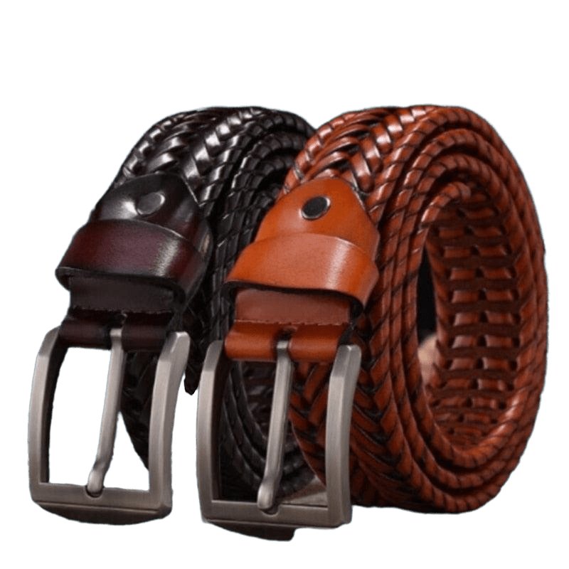 Luxury Braided Leather Belt - www.SharpDuds.com