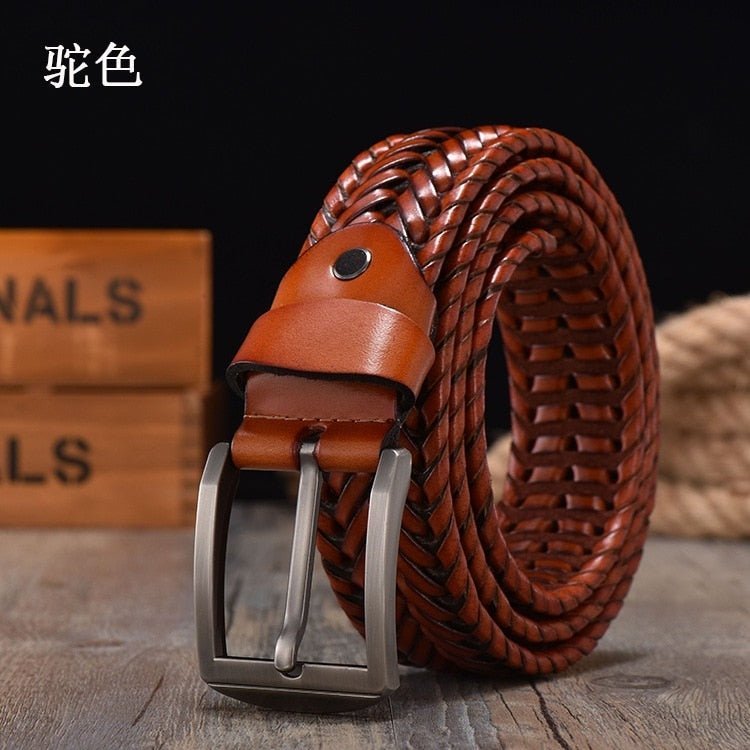 Luxury Braided Leather Belt - www.SharpDuds.com