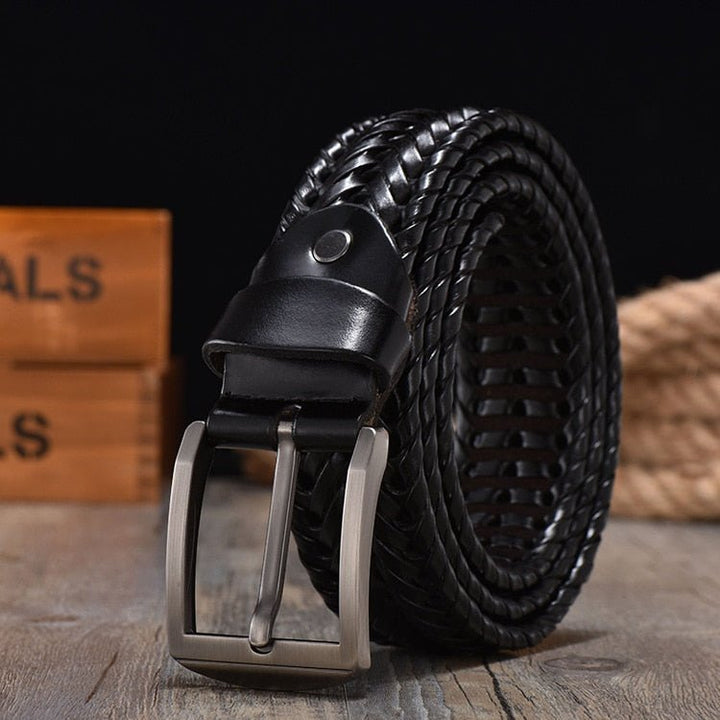 Luxury Braided Leather Belt - www.SharpDuds.com