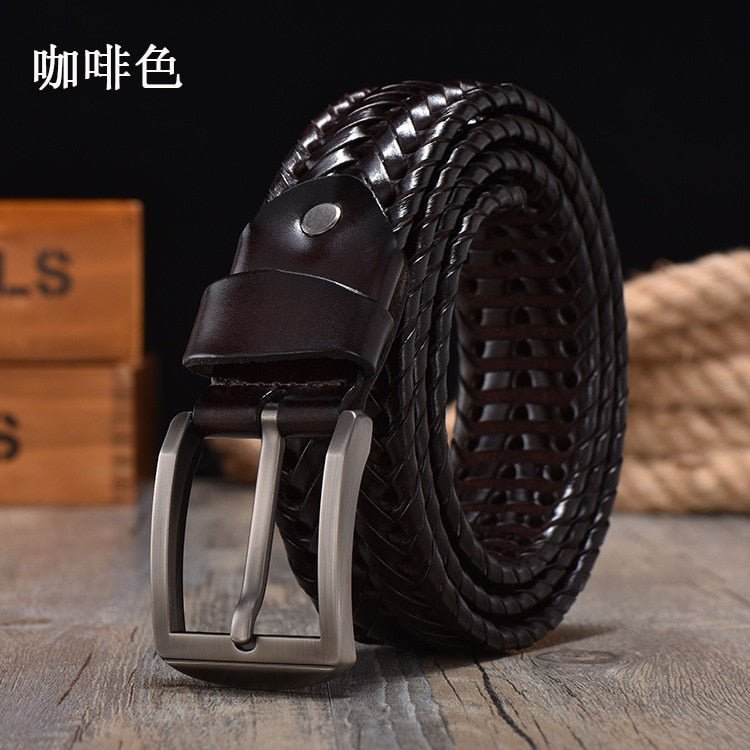 Luxury Braided Leather Belt - www.SharpDuds.com