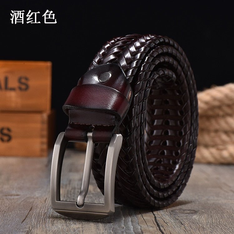 Luxury Braided Leather Belt - www.SharpDuds.com