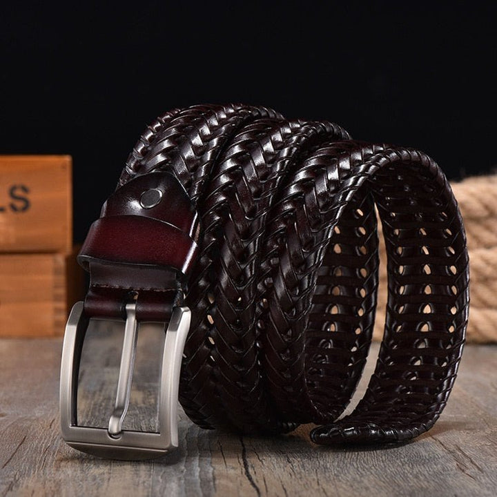 Luxury Braided Leather Belt - www.SharpDuds.com