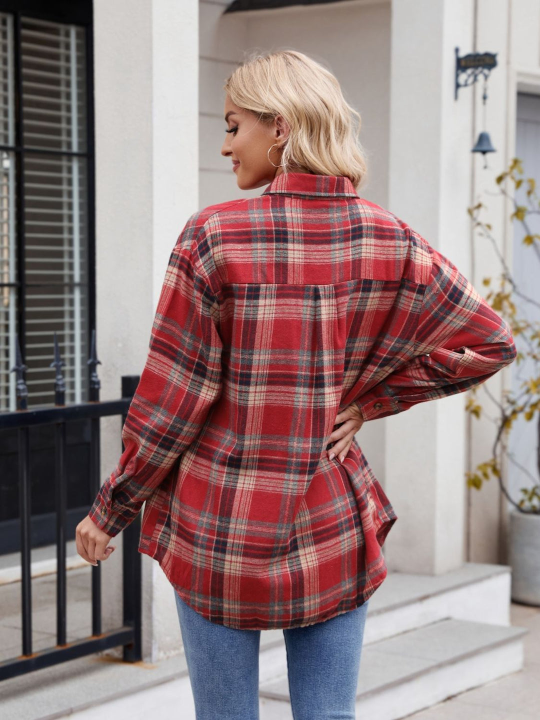 Mandy Plaid Button Up Long Sleeve Shirt - SharpDuds