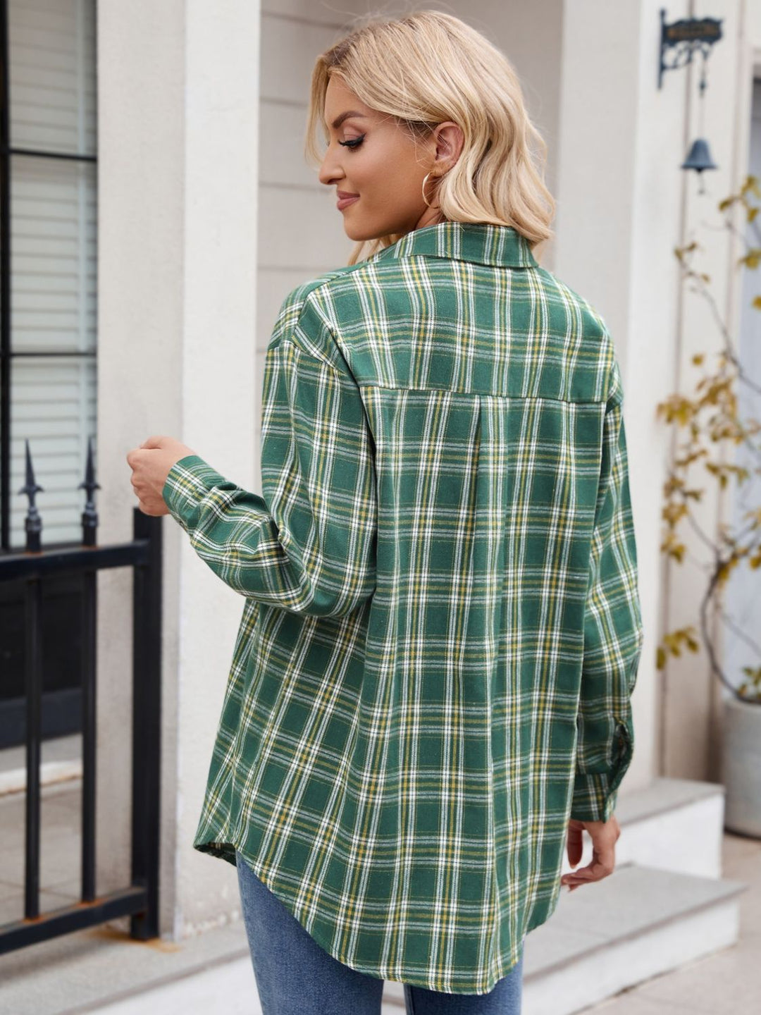 Mandy Plaid Button Up Long Sleeve Shirt - SharpDuds