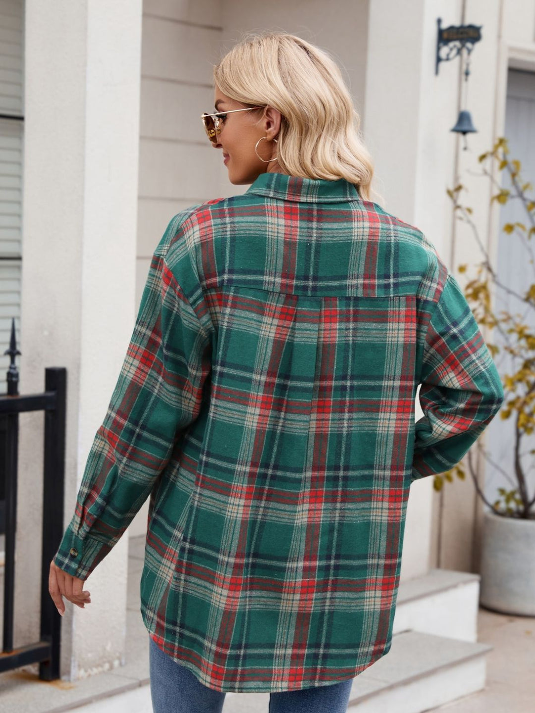 Mandy Plaid Button Up Long Sleeve Shirt - SharpDuds