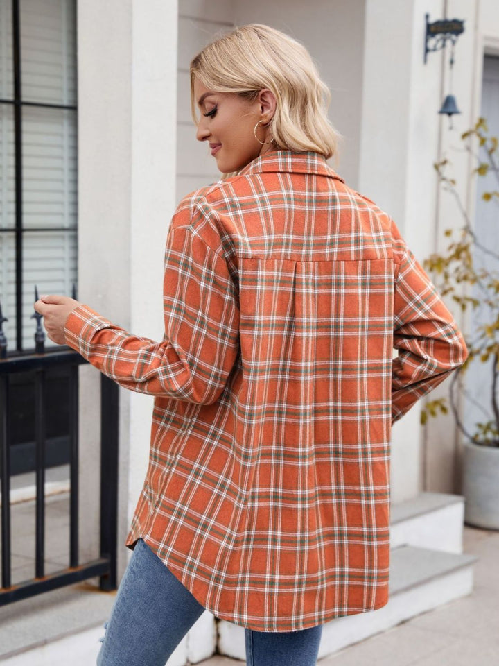 Mandy Plaid Button Up Long Sleeve Shirt - SharpDuds