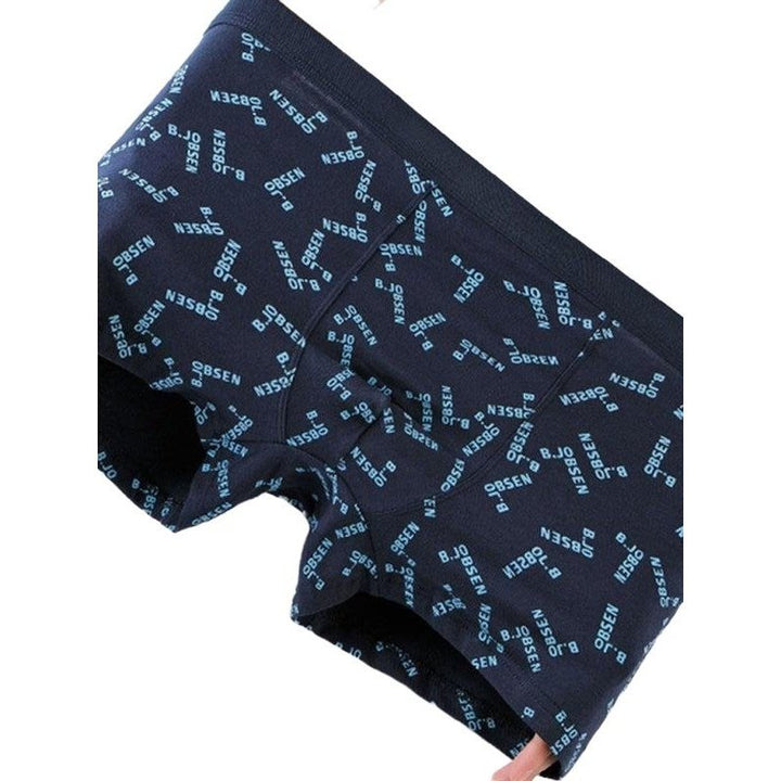 Men's Mid Waist Cotton Breathable Print Boxer Briefs - www.SharpDuds.com