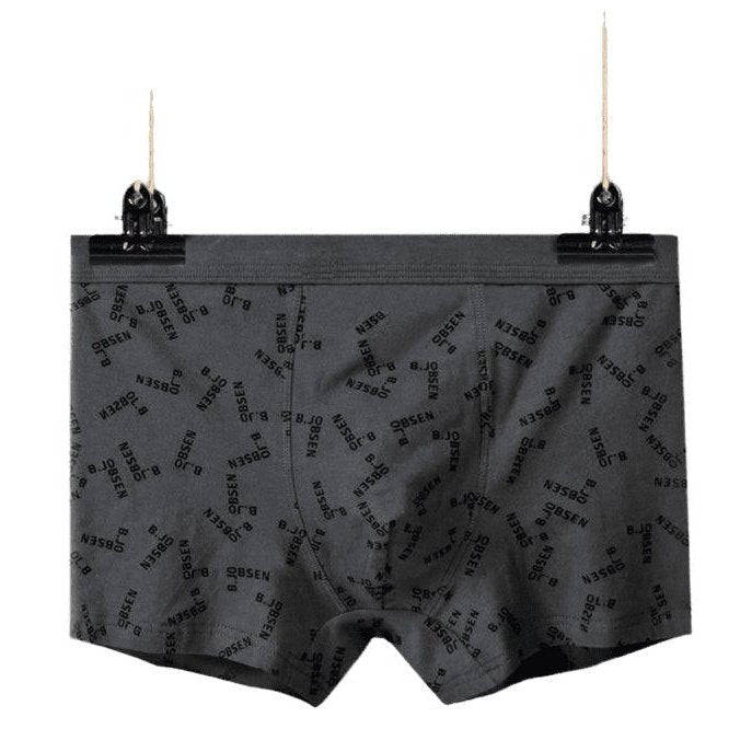 Men's Mid Waist Cotton Breathable Print Boxer Briefs - www.SharpDuds.com