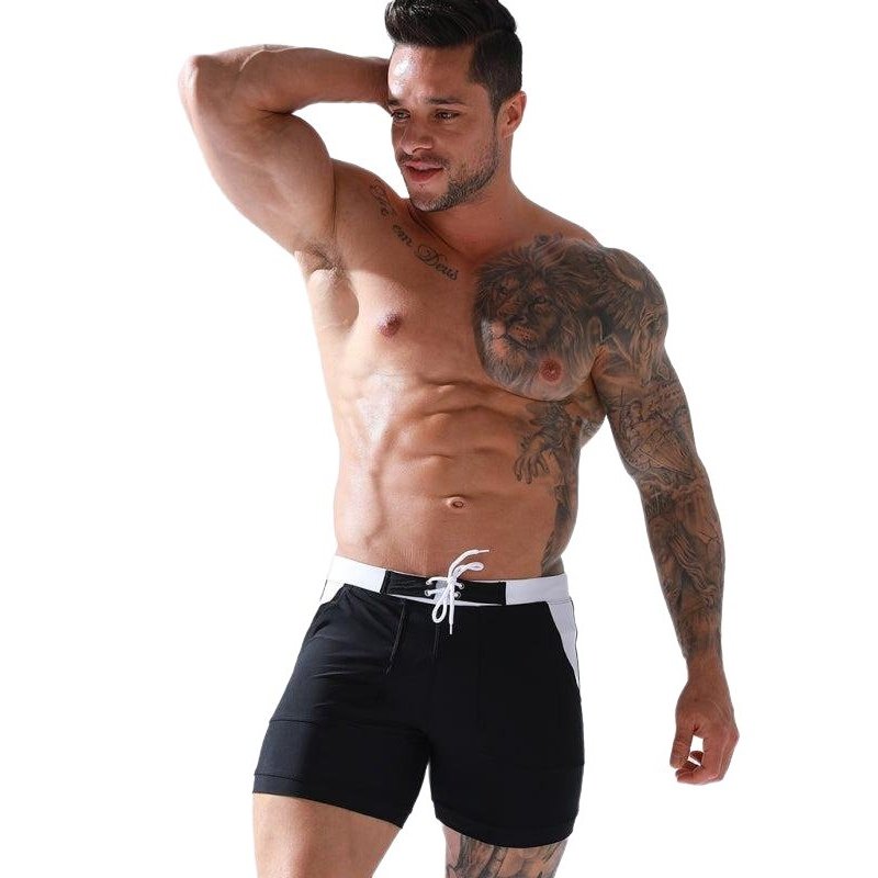 Men's Pocket Lined Tethered Swim Shorts - www.SharpDuds.com