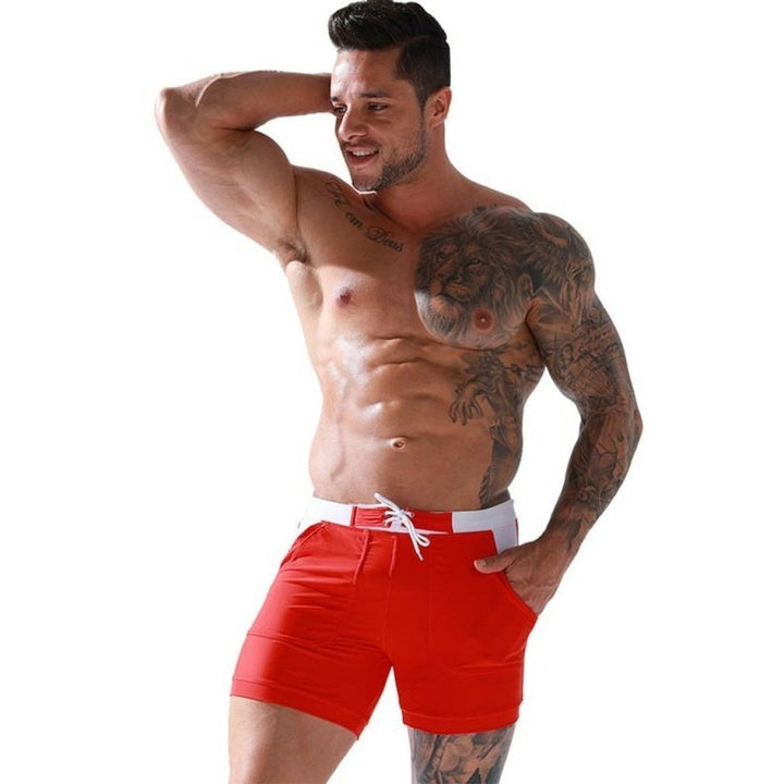 Men's Pocket Lined Tethered Swim Shorts - www.SharpDuds.com