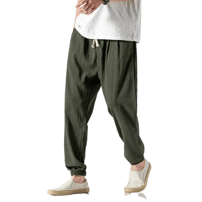 Men's Solid Color Linen Pants - www.SharpDuds.com