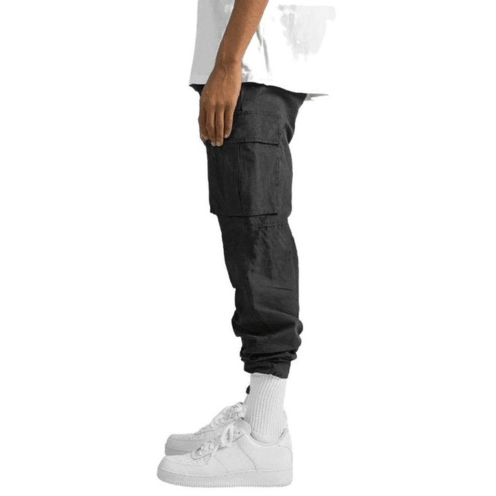 Men's Solid Color Relaxed Cargo Pants - www.SharpDuds.com