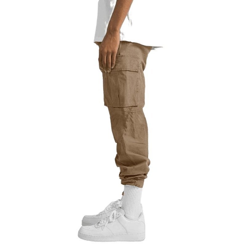 Men's Solid Color Relaxed Cargo Pants - www.SharpDuds.com