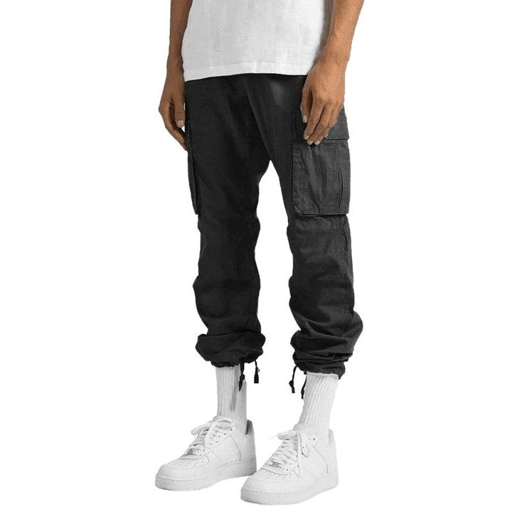 Men's Solid Color Relaxed Cargo Pants - www.SharpDuds.com