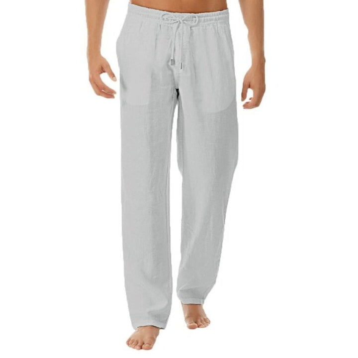 Men's Solid Color Side Pockets Drawstring Trousers - www.SharpDuds.com