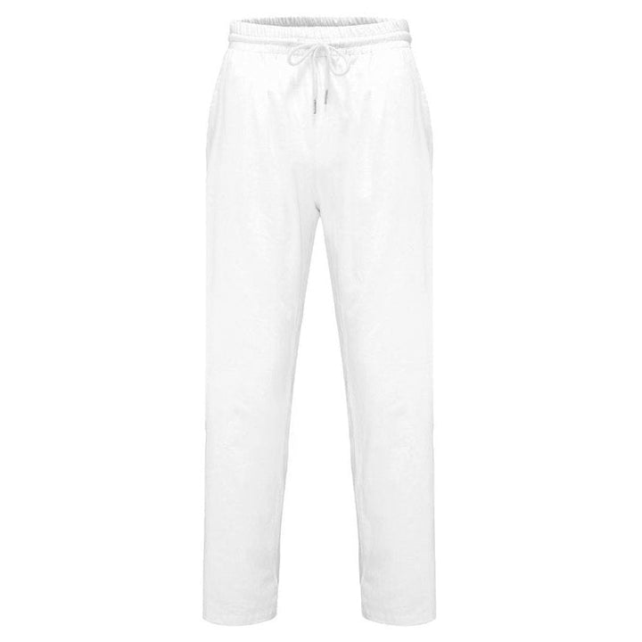 Men's Solid Color Side Pockets Drawstring Trousers - www.SharpDuds.com