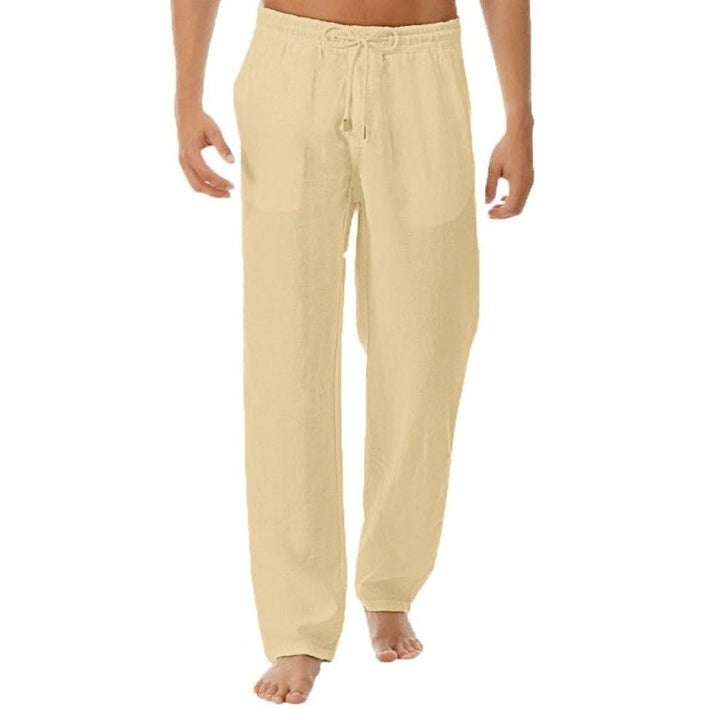 Men's Solid Color Side Pockets Drawstring Trousers - www.SharpDuds.com