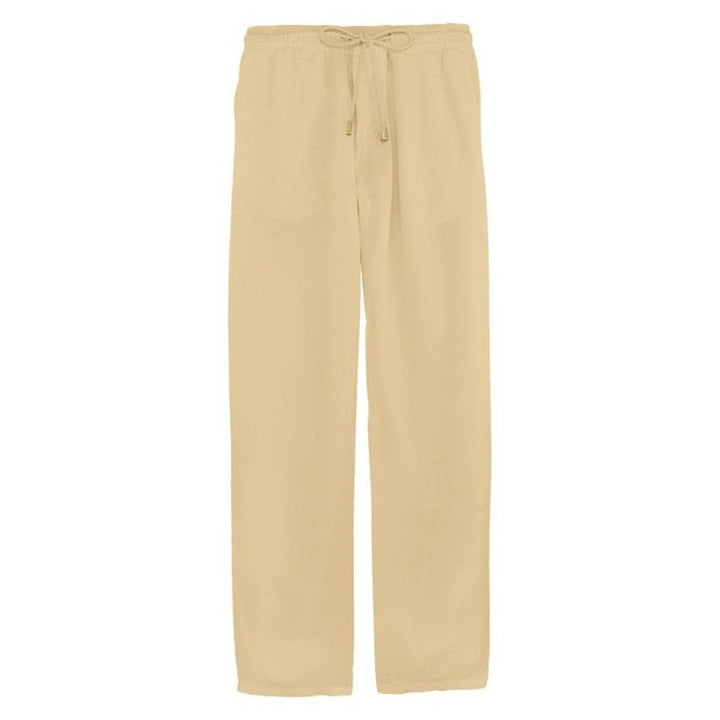 Men's Solid Color Side Pockets Drawstring Trousers - SharpDuds.com