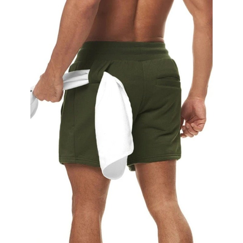 Men's Solid Color Sweat-wicking Running Shorts - www.SharpDuds.com