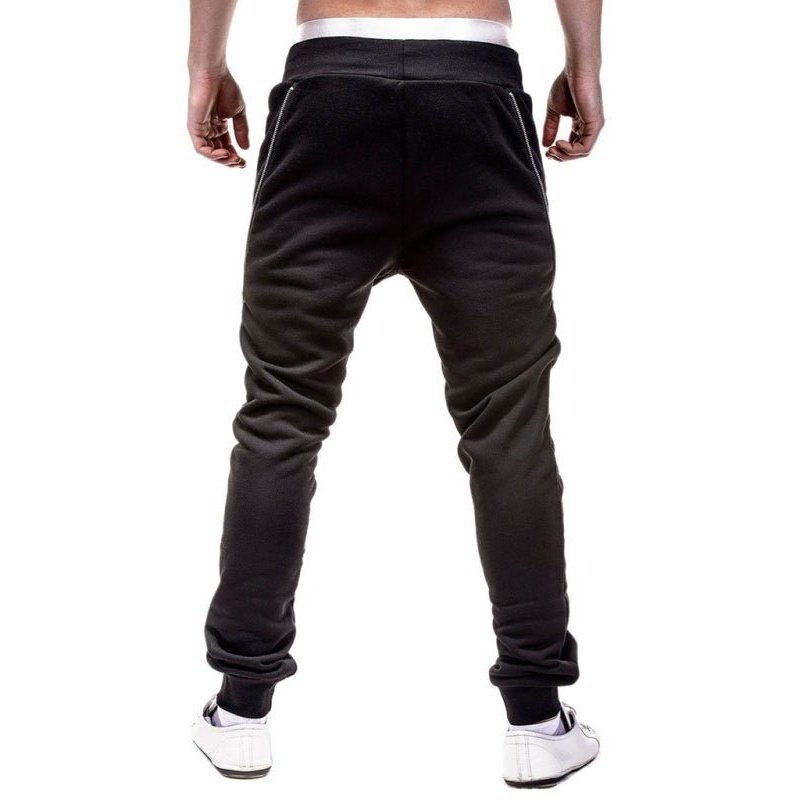 Men's Solid Color Zip Cuff Joggers - www.SharpDuds.com