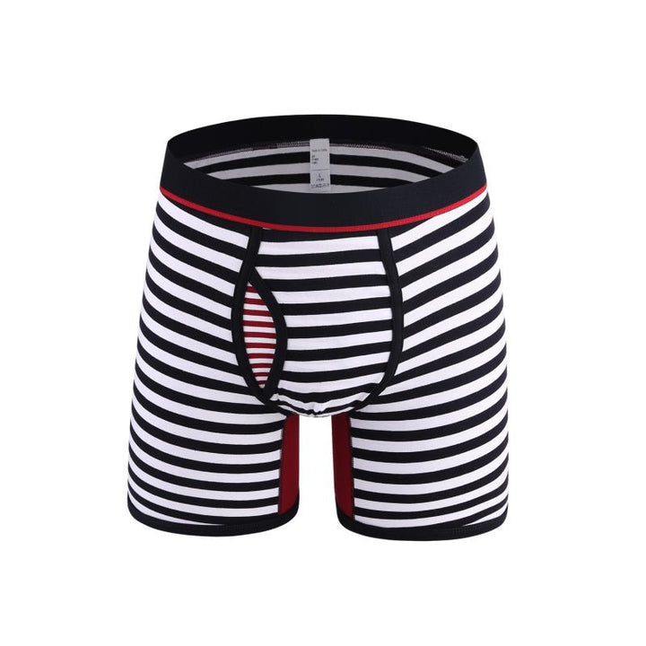 Men's Striped Comfort Breathable Boxer Briefs - www.SharpDuds.com