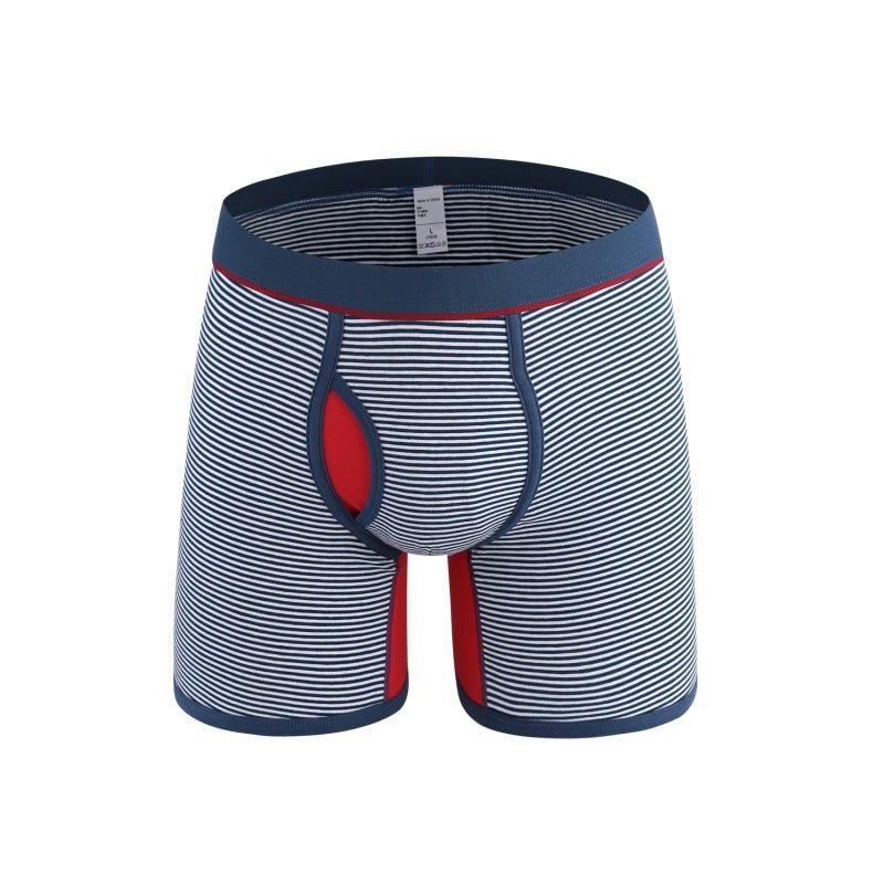 Men's Striped Comfort Breathable Boxer Briefs - www.SharpDuds.com