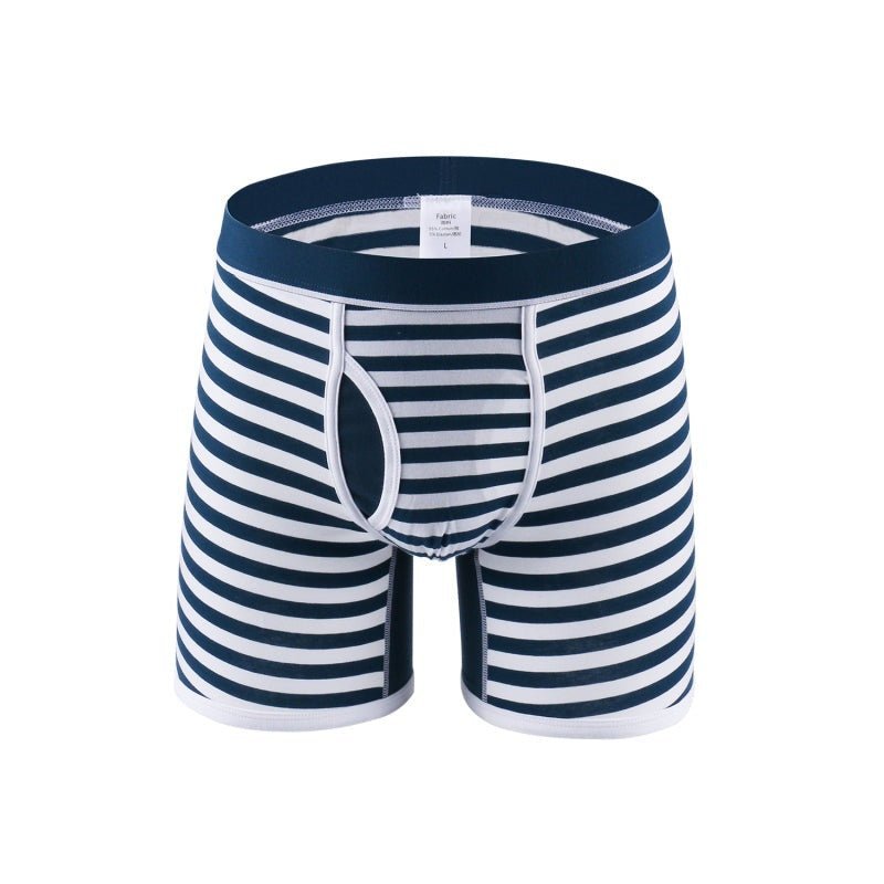 Men's Striped Comfort Breathable Boxer Briefs - www.SharpDuds.com