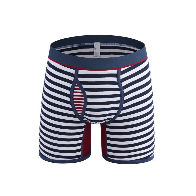 Men's Striped Comfort Breathable Boxer Briefs - www.SharpDuds.com