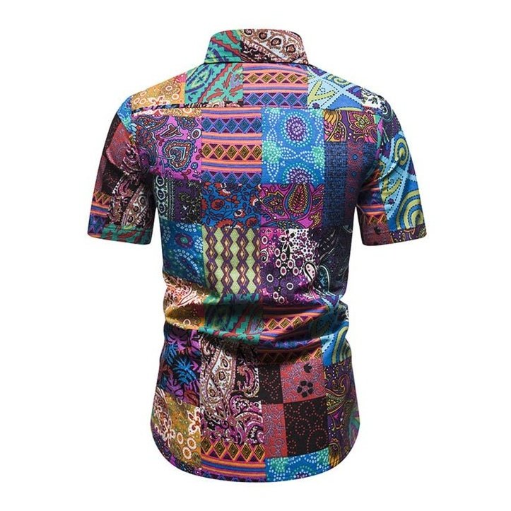 Men's Summer Fashion Printed Short Sleeve Shirts - SharpDuds.com