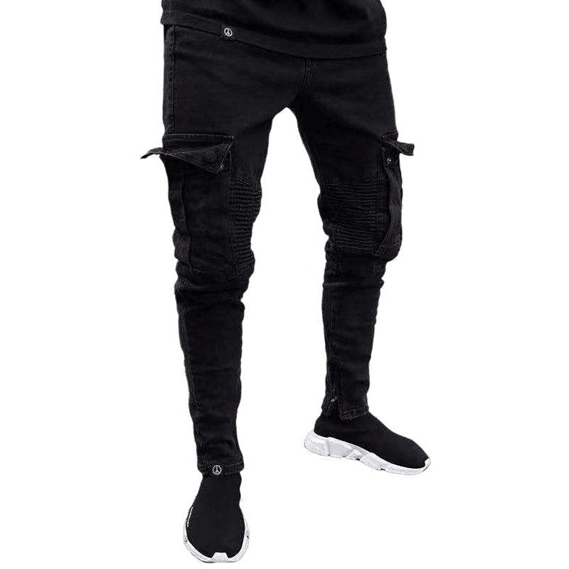 Mid Waist Ripped Slim Jeans - www.SharpDuds.com