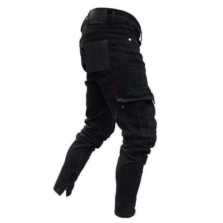 Mid Waist Ripped Slim Jeans - SharpDuds.com