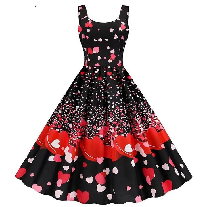 Music Note Print Women Party Dress - www.SharpDuds.com