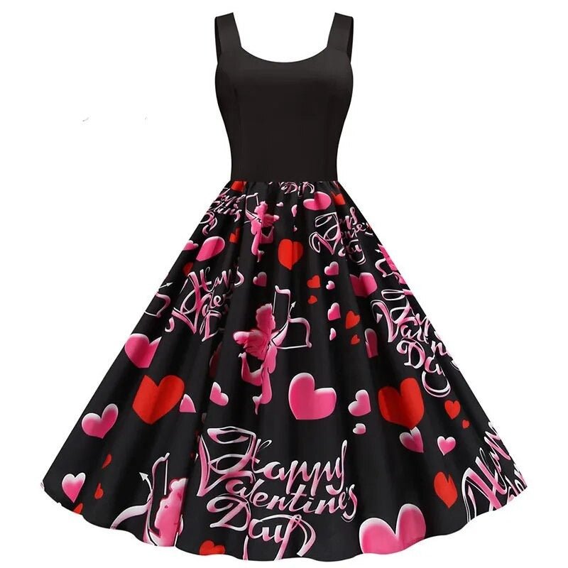 Music Note Print Women Party Dress - www.SharpDuds.com