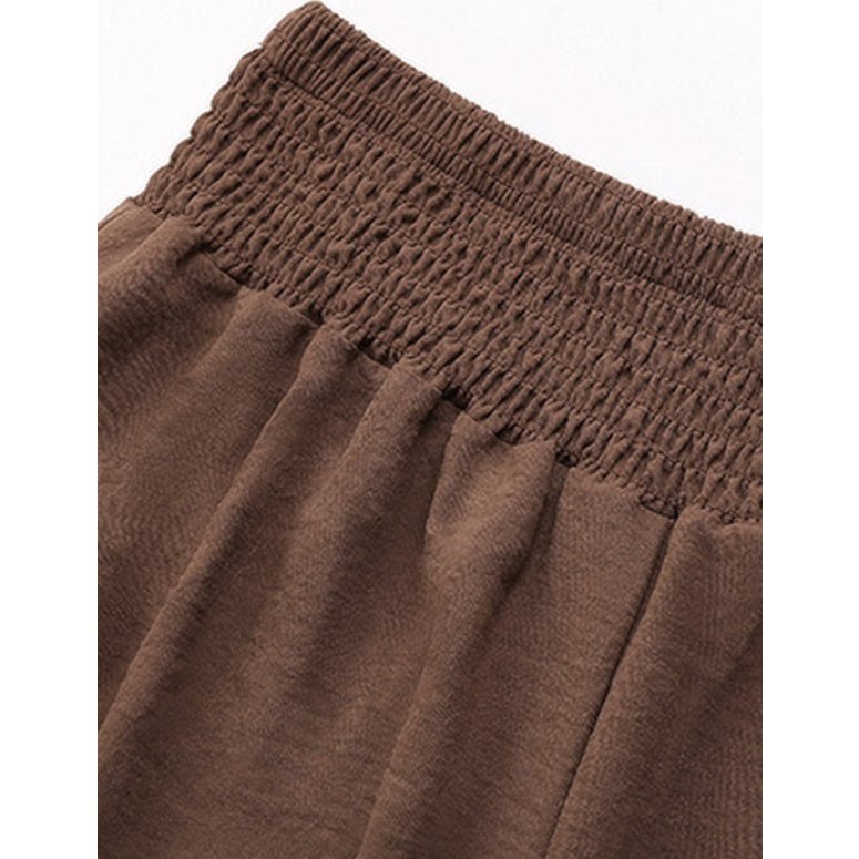 New casual solid color flared wide-leg pants - www.SharpDuds.com