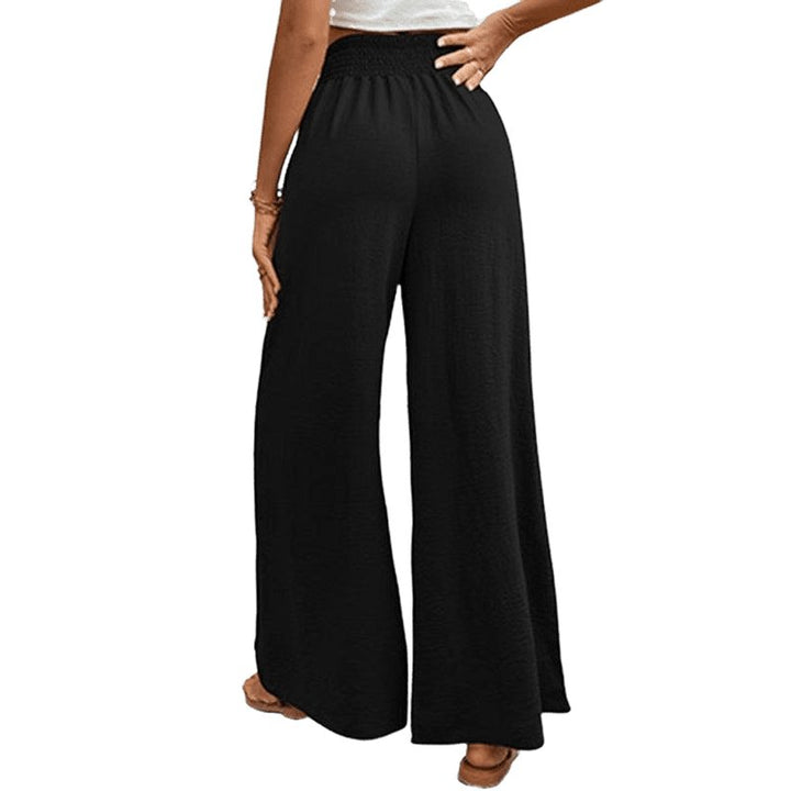 New casual solid color flared wide-leg pants - www.SharpDuds.com