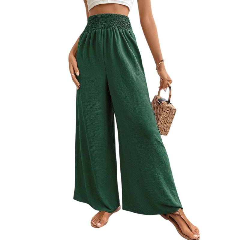 New casual solid color flared wide-leg pants - www.SharpDuds.com