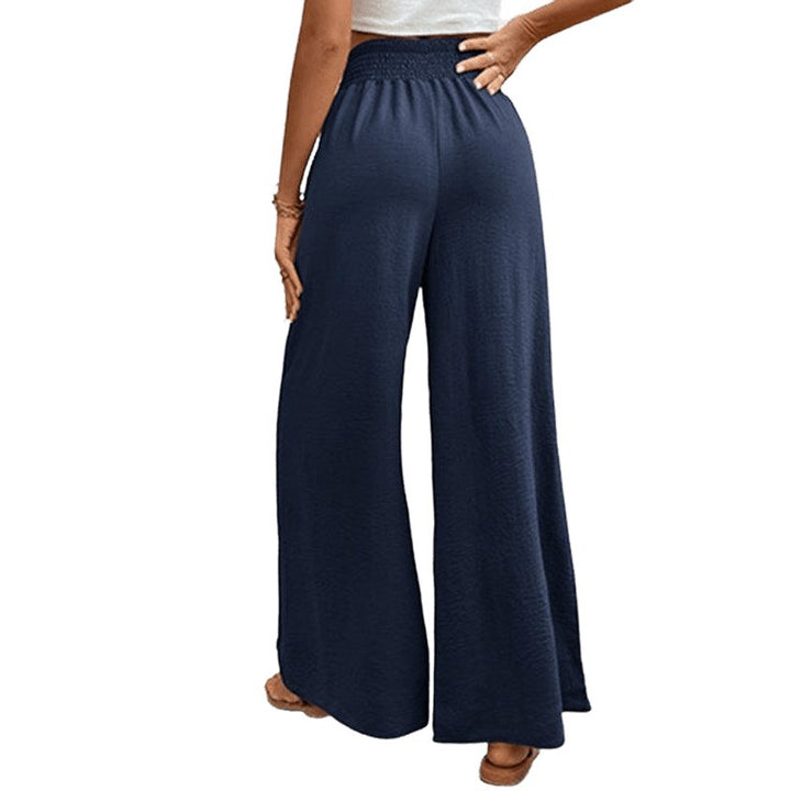 New casual solid color flared wide-leg pants - www.SharpDuds.com