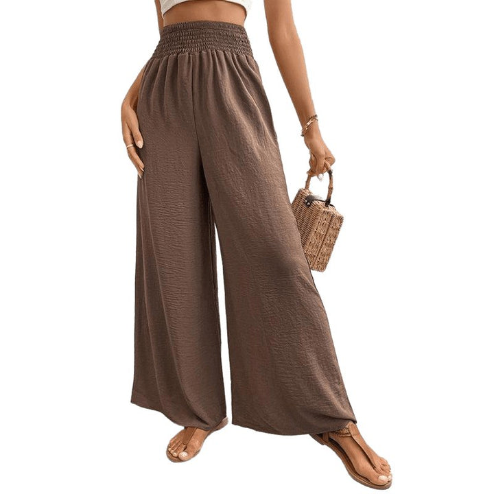 New casual solid color flared wide-leg pants - www.SharpDuds.com